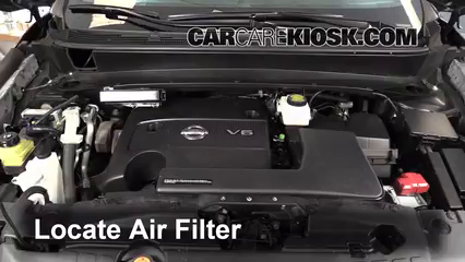 2013 Nissan Pathfinder SV 3.5L V6 Filtre à air (moteur) Changement